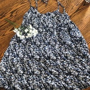 Blue babydoll floral dress